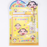 Ensemble de papeterie créative Yichen pour étudiants, cadeau, fournitures scolaires pour enfants, crayon, gomme, taille-crayon, cahier, modèle jaune, bleu, rose