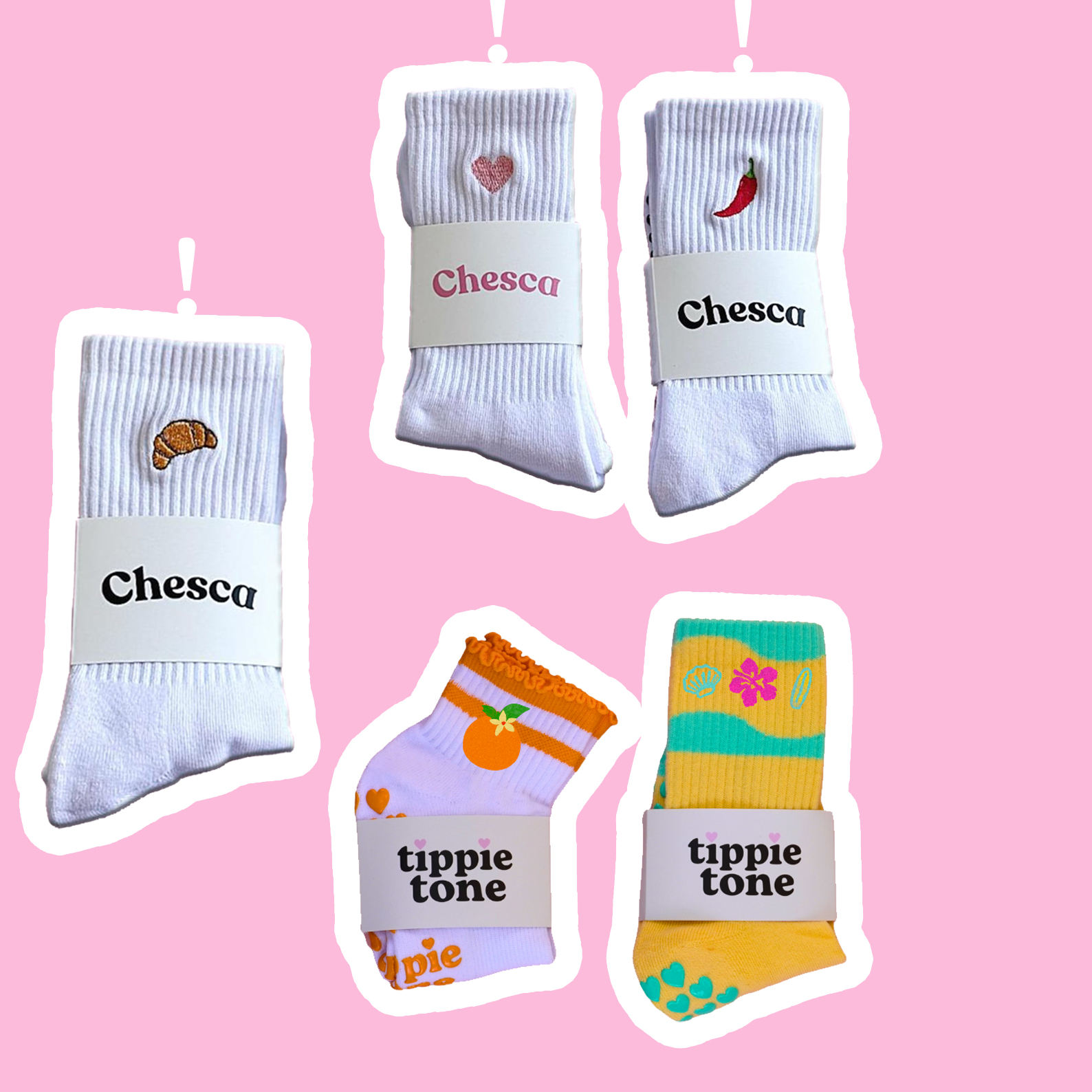 Customizable Crew Cuff Yoga Sports Socks Non-Slip Fitness Dance Pilates Socks