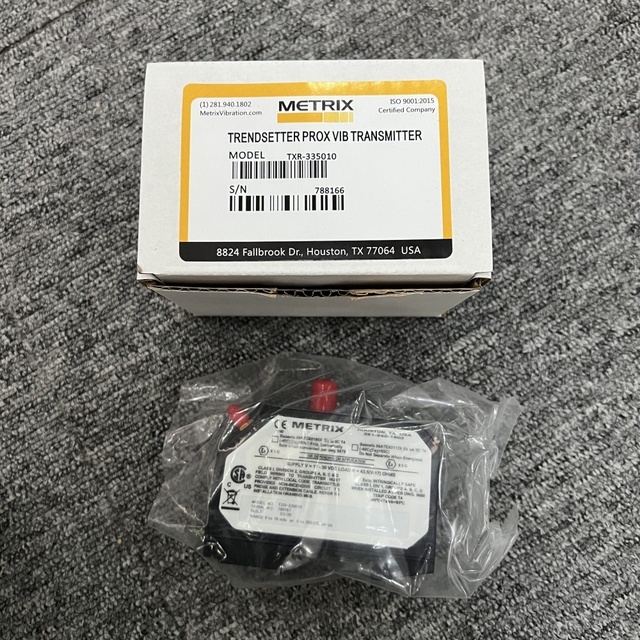 100% Original METRIX Preamplifier TXR-335010 Vibration Transmitter Integrated Vibration Sensor 1 Year 10 kW Power 220V Voltage