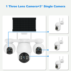 P19 Solar <span class=keywords><strong>V380</strong></span> MAX 6MP CMOS, Cámara Inalámbrica con 3 Lentes, Visión Nocturna IA, Color Completo, Audio Bidireccional, Seguimiento de Movimiento Humano, IP65, 24/7 en Línea - Product Image 5