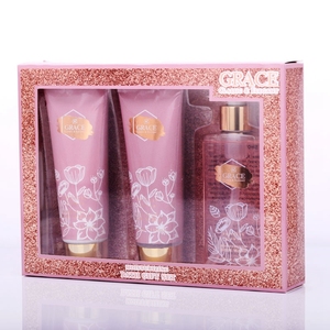 En gros fête des mères femmes élégantes lotion pour le <span class=keywords><strong>corps</strong></span> gommage pour le <span class=keywords><strong>corps</strong></span> gel douche bain <span class=keywords><strong>bio</strong></span> spa cadeau ensemble avec boîte en papier - Product Image 3