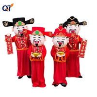 QUTENG Nouvelle Arrivée Mascotte Artisanale Costume Premium de Haute Qualité Tenue Promotionnelle Costume de Fête Mascotte de la Richesse Mascotte Mammon Adulte