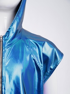 Ropa de Baile Urbano para Niños y Niñas de 6 a 16 Años, Chaleco Metálico con Capucha, Sudadera con Capucha, Estilo Jazz, Informal, para la Vida Diaria, con Borlas, Disfraz de Baile - Product Image 5