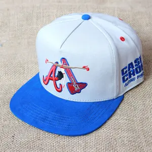 6 panel snapback caps custom hat customize embroidery snapback caps suede material with good quality