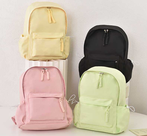 <b>Large</b> Capacity Zipper <b>Backpack</b> Versatile for <b>School</b> Travel Leisure Comfortable Polyester Lining Solid Color Anti-Theft Feature - Product Image 2