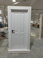 Porte WPC en promotion usine, feuille de porte PVC, porte double à assembler en WPC en promotion