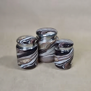 Modern Glass Spice <b>Jars</b> With Lids Round Glossy Design Capacity <b>Storage</b> Containers <b>For</b> <b>Kitchen</b> Use - Product Image 1