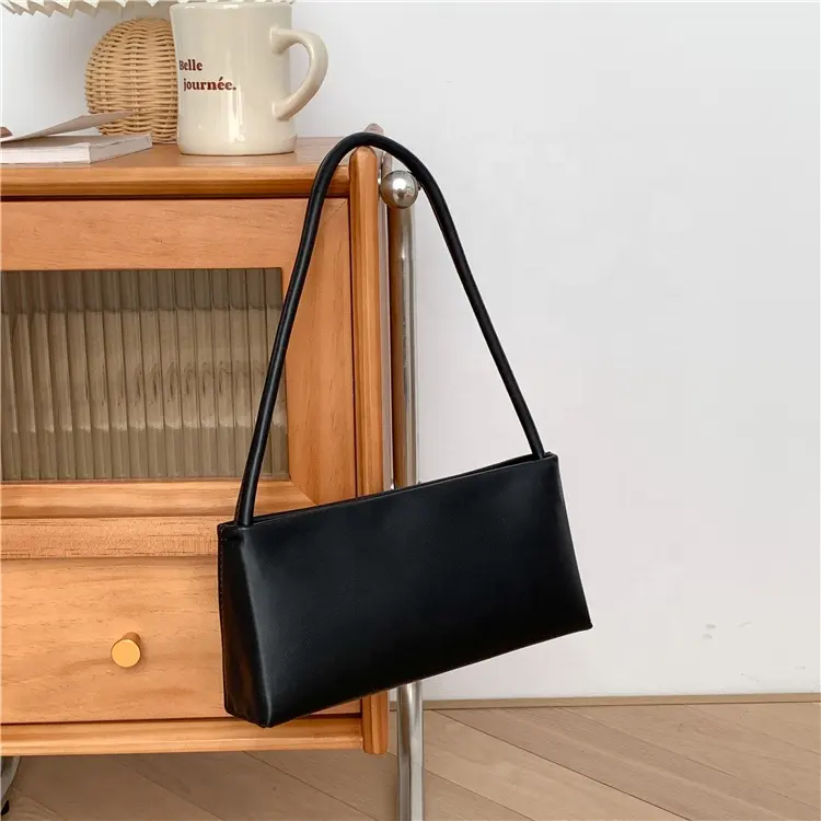 wholesale handbags Fashion plain design PU leather shoulder bag for women Simple South Korean style hand bags ladies luxury