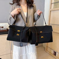 Sac fourre-tout en cuir suédé velours de haute qualité, style vintage, tailles S/L, sac à bandoulière hobo avec chaînes, sac à main portable de luxe discret, sacoche