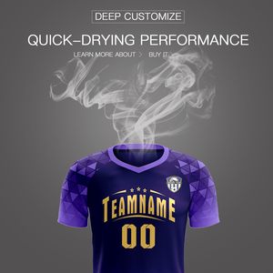 Camiseta de Fútbol Personalizada Unisex con Cuello en V, Sublimada, Absorbente de Humedad, Uniforme de Entrenamiento con Nombre, Número y Logotipo del Equipo - Product Image 4