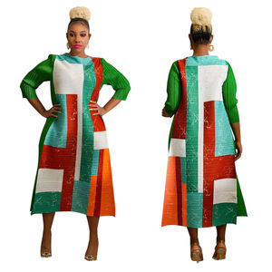 K10500 <span class=keywords><strong>Abito</strong></span> Plissettato Stampato Miyake alla Moda per <span class=keywords><strong>Donna</strong></span>, Nuovo - Product Image 5
