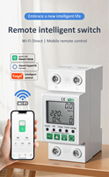 Interrupteur WiFi TUYA intelligent avec protection contre les surtensions/sous-tensions, protection RCD, courant maximal de 63A, tension maximale de 360V, portée illimitée