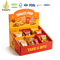 Boîte de présentation de comptoir en carton ondulé multi-compartiments personnalisée Xiangyu pour biscuits, bonbons, snacks emballés et vente au détail en magasin de proximité