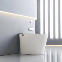 Siphon sanitaire en céramique à double forme de U ADA moderne et simple rinçage automatique avec télécommande et chauffage au sol