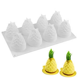 Pinecone Silicone <b>Mold</b> 8 Cavity For Cake <b>Candle</b> Chocolate Mousse DIY Christmas Baking Tool - Product Image 2