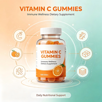 Fabricant de compléments alimentaires en vrac, formule personnalisée, emballage sur mesure, gommes à la vitamine C en marque privée OEM, améliore l'immunité