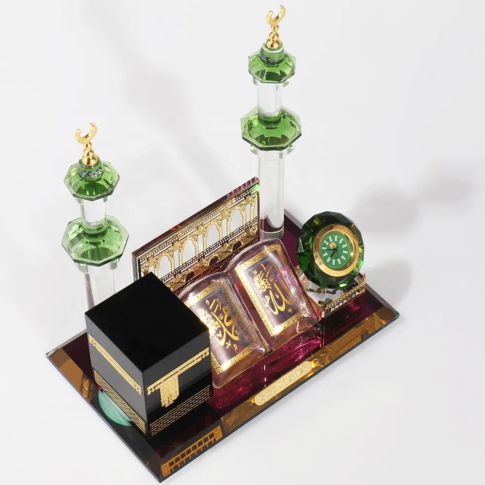 MH-P015 Crystal Makkah Mecca Clock Tower Islamic muslim religious Gifts