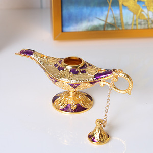 Metal Zinklegering Emaille <span class=keywords><strong>Aladdin</strong></span> <span class=keywords><strong>Genie</strong></span> Lamp Voor Woonkamer Decoratie Geschenken - Product Image 5