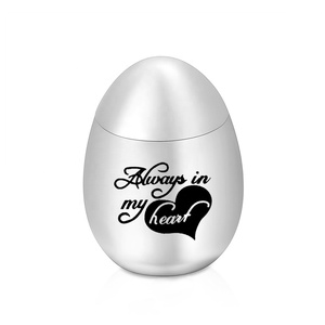 Urna commemorativa per cremazione personalizzata vaso a forma di uovo memoriali Pet ceneri umane cane gatto ricordo per donna uomo-sempre nel mio cuore - Product Image 1