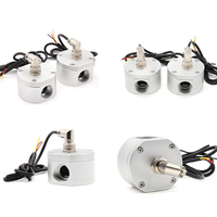1/4 "3/8" 1/2 "3/4" 1 "Flowmeter Roda Gigi Oval Paduan Aluminium NPN Sensor Aliran Air Hall Mengukur Minyak Diesel DC3.5-24V RS485