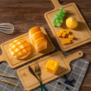 Jiufeng Solid Wood Pizza Tray Round Square Multi Size With Handle For Serving Food Household Use - Product Image 4