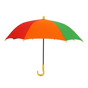 Custom Design Zon en Regen 17 Inch Kids Regenboog Paraplu