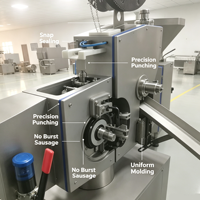 Nouvelle machine à clipser les saucisses professionnelle à grande vitesse entièrement automatique en acier inoxydable 304 certifiée CE 3Kw