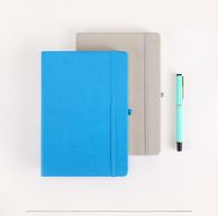 Carnet promotionnel A4 A5 A6 avec logo gaufré, pages intérieures à pois, reliure et sangle élastique en cuir