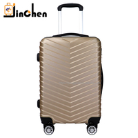 Ensemble de bagages personnalisé en usine, 5 pièces, coque rigide en ABS, serrure de sécurité, roues pivotantes, bagages à main, valise de voyage, sacs de voyage