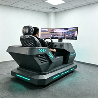 Simulateur de conduite automobile Topvoy avec cockpit, pédales et volant pour l'enseignement de la conduite