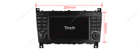 Autoradio MEKEDE avec WiFi, Bluetooth, GPS, FM, Car-play, Android Auto pour Mercedes Benz Classe C W203 C200 C230 C240 C320 C350 2005-2009
