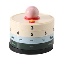 Calendrier Perpétuel Rotatif Marque JIAYI - Style Nordique - Nouvel An - Couleur Unie - Matériau ABS - Taille Moyenne - Calendrier Créatif Organisateur