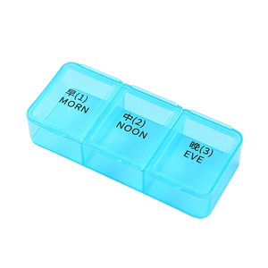 علبة حبوب ترويجية من البلاستيك Pp للحالات الرخيصة صندوق حبوب منع الحمل من البلاستيك المصغر الآمن 3 شبكات لحبوب منع الحمل علبة حبوب وردية - Product Image 5