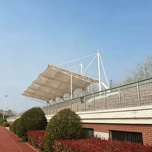 Estructuras de Acero con Membrana PVDF, Soportes para Toldos y Protección contra la Lluvia para Canchas de Baloncesto, Techos para Gradas Exteriores - Product Image 1