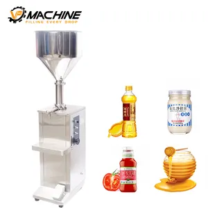 Semi Automatic Pneumatic Vertical Liquid Sauce Paste Cream High Viscosity Fluid Filling Machine