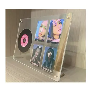 Voor 4 Kaarten En 1 Cd 2023 Nieuwe Teller Top Display Opslag Rechthoekige Acryl Cd Fotokaart Display Kpop Items Voor Kpop Idolen