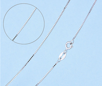 Top vente en gros 925 argent sterling plaqué or 18 carats femmes mince câble plat boîte chaîne collier bijoux pour pendentifs