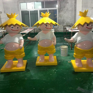 Sculpture de personnage de dessin animé en fibre de verre pour décoration de jardin extérieur, finition brillante, autoportante, forme irrégulière - Product Image 2