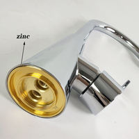 Robinet de cuisine classique moderne à poignée unique en acier inoxydable, finition chromée, rotatif à 360 degrés, avec douchette extractible et valve en céramique