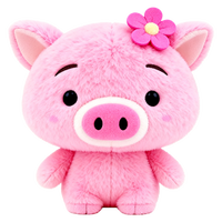 Peluche Ours Brun Doux avec Nœud Rouge et Grands Yeux Noirs – Adorable Jouet en Peluche Kawaii pour Enfants – Idéal comme Cadeau