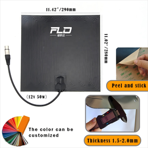 Calentador de Bolsas para Entrega de Pizza de 12V/50W con Termostato, Certificado UL, Tapete Caliente de Silicona de Grado Alimenticio para Entrega de Alimentos - Product Image 2