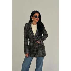 Chaqueta Kody a cuadros negra para mujer - Product Image 3