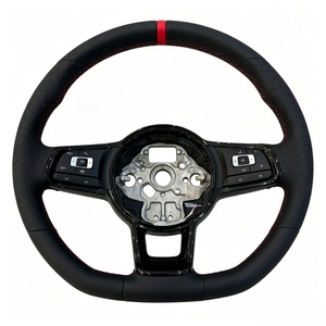 Volante Deportivo de Cuero Negro para VW Golf Polo Passat MK4 MK5 MK6 MK7 Jetta - Product Image 1