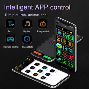 Letrero LED para Auto con Diseño de Ojo de Diablo, Pantalla Flexible de Matriz de 16x64, Control por Aplicación Bluetooth, Alimentación USB, Mensajes Desplazables, Tablero RGB - Product Image 4