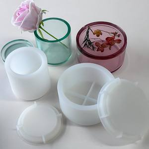DIY Round Hexagonal Organizer Silicone Molds Crystal Drip Geometric Epoxy Cup Silicone Resin <strong>Moulds</strong> - Product Image 2
