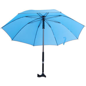 <span class=keywords><strong>Canne</strong></span> de marche auto-ajustable pour personnes âgées, avec revêtement argenté imperméable, <span class=keywords><strong>parapluie</strong></span> droit en treillis, avec logo - Product Image 3