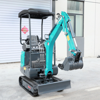 Mini-excavatrice de 1,2 tonne, 1,6 tonne, 2 tonnes en gros avec moteur Kubota, petite pelle sur chenilles, micro-excavatrice pour ferme, jardin, maison