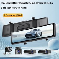 Caméra de tableau de bord GPS portable intelligente à double objectif IPS 1G pour voiture, enregistreur vidéo grand angle 170° avec WiFi, SIM, Cloud DVR et contrôle par application, vision nocturne