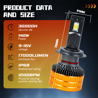 Luces LED de Alta Potencia de 70 Vatios Lumen para Automóviles, Faro H4, Focos LED H7, Bombillas LED H4 para Autos 9005 H11