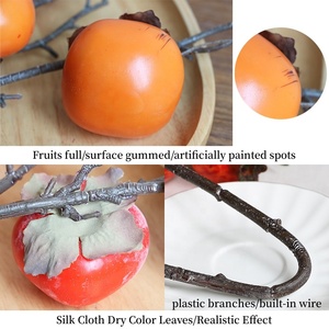 KEWEI 691 Fruta Artificial al por Mayor, Caquis de Espuma, Fruta Artificial, Bonsái de <span class=keywords><strong>Caqui</strong></span> para Decoración del Hogar - Product Image 3